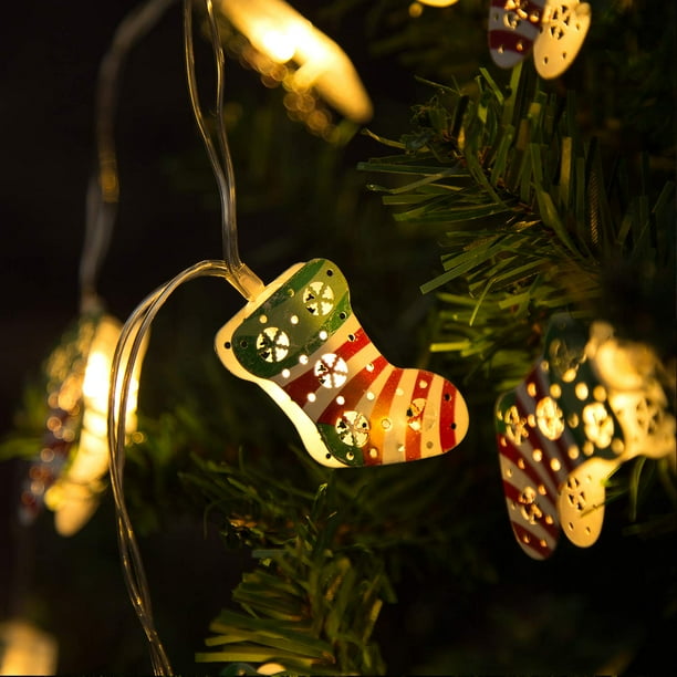 20 LED Christmas Garland String Lights Pine Cone Light Red Berry Bells Fairy